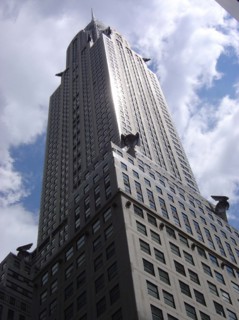 View of the Chrysler building from East 42nd Street in New York