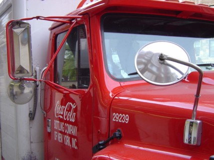 A Coca Cola truck in New York