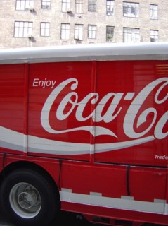 A Coca Cola truck in New York