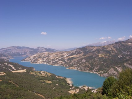 Provence300 Barrage de Serre-Ponçon, lac, Durance, vue aérienne, été, hautes Alpes
