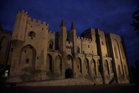 Provence318 Avignon, Palais des papes, nuit
