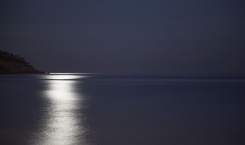Provence339 Clair de lune sur la Méditerranée, nuit