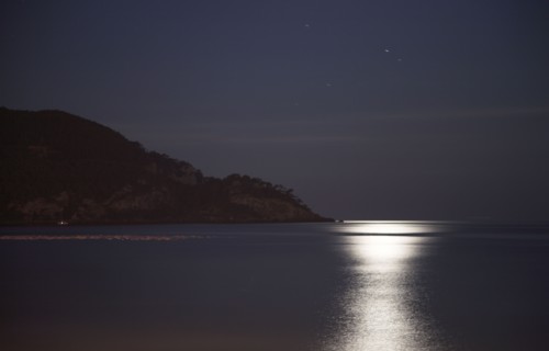 Provence340 Clair de lune sur la Méditerranée, nuit