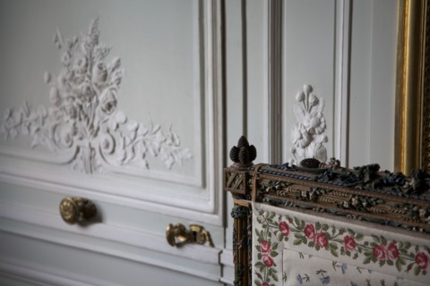 Versailles120 Château de Versailles, Petit Trianon, cabinet de toilette, porte, boiserie et
