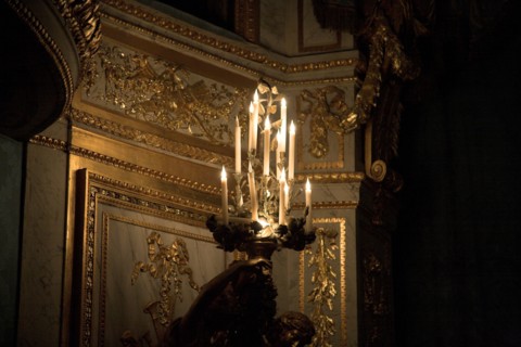 Versailles166b Château de Versailles, Petit Trianon, Théâtre de Marie-Antoinette 1780, torchère