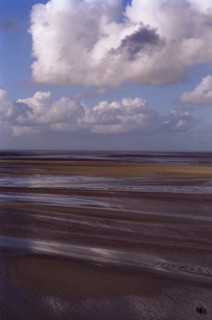 MtSaintMichel6 Baie du Mont Saint Michel, reflets sur les sables et nuages