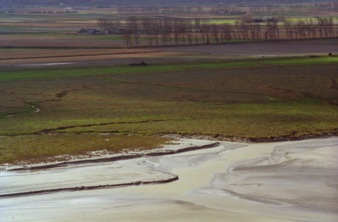 MtSaintMichel8 Baie du Mont Saint Michel, reflets sur les sables et prés
