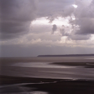 MtSaintMichel10 Ciel d'orage sur les sables de la baie du Mont Saint Michel