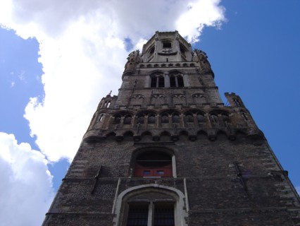 Bruges. Beffroi (Belfort) sur la Grand-Place (Markt), détail
