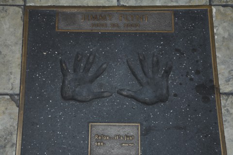 Sunset Boulevard, célébrités du film : Jimmy Flynt (mains)