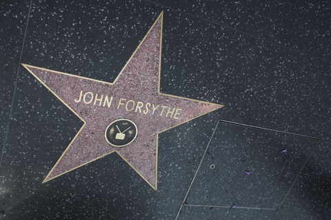 Hollywood Boulevard, Walk of Fame, stars / étoiles : John Forsythe