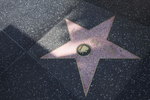 Hollywood Boulevard, Walk of Fame, stars / étoiles : Leslie Nielsen