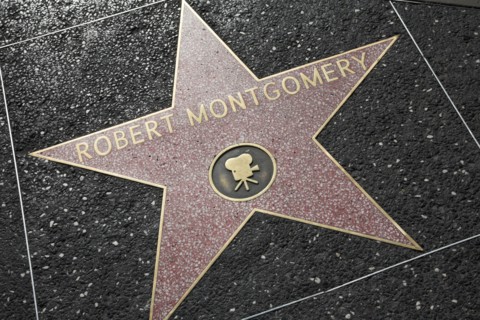Hollywood Boulevard, Walk of Fame, stars / étoiles : Robert Montgomery