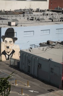 à proximité de Hollywood Boulevard, Charlie Chaplin, peinture murale