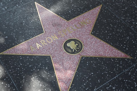Hollywood Boulevard, Walk of Fame, stars / étoiles : Aaron Spelling (1923-2006)