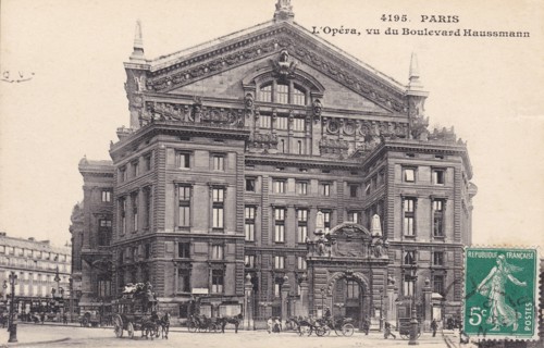 Façade arrière de l'Opéra Garnier, vers 1910