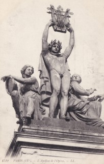 Apollon, couronnement de l'Opéra Garnier, vers 1900