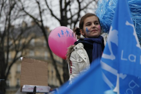 Manifestation contre le mariage pour tous