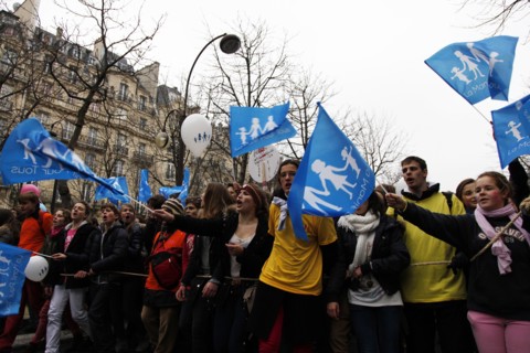 Manifestation contre le mariage pour tous