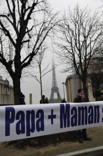 Manifestation contre le mariage pour tous