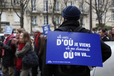 Manifestation contre le mariage pour tous