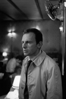 Jean-Louis Trintignant sur le tournage du film "Trans-Europ-Express"