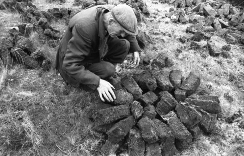 Stacking turf, County Sligo