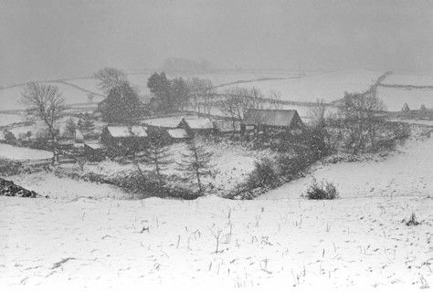 Village enneigé en Irlande