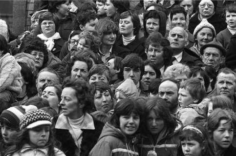 Spectators at Patrick’s Day parade, Dublin