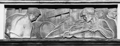 Plaque on Department of Indusry building, Kildare Street, Dublin