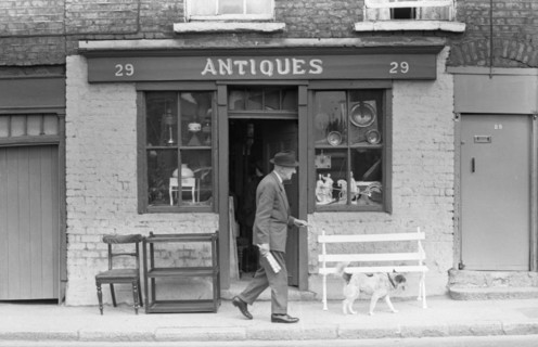 Antiques shop, New Street, Dublin, Ireland