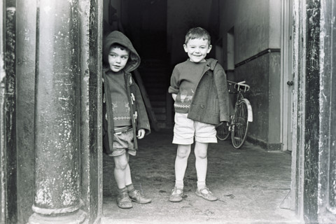 Two boys, Gardiner Place, Dublin, Ireland
