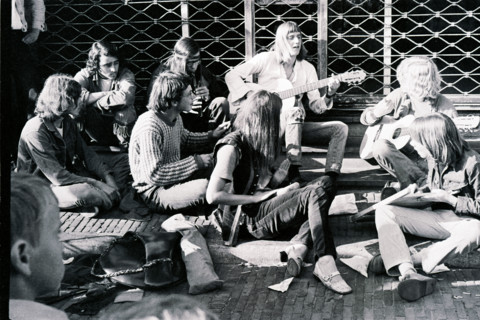 Musiciens dans les rues d'Amsterdam