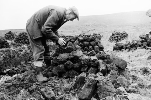 Stacking turf, County Sligo
