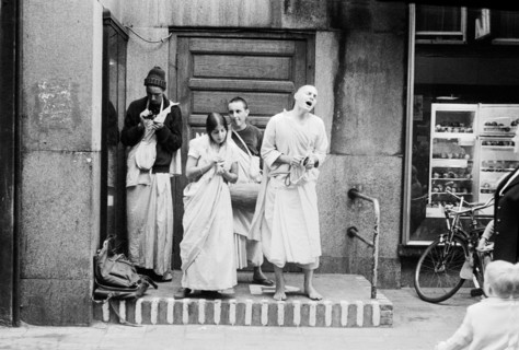 Membres de la secte Hare Krishna à Haarlem