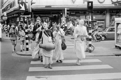 Membres de la secte Hare Krishna à Haarlem