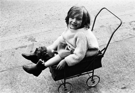 Girl in pram, Charlemont Street, Dublin