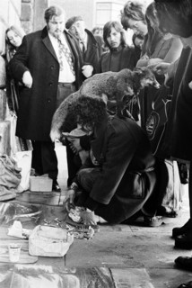 Street artist with fox, Dublin
