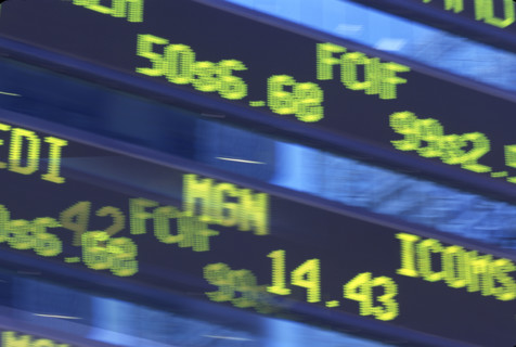 A stock transaction board.