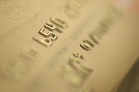 Closeup of a credit card.