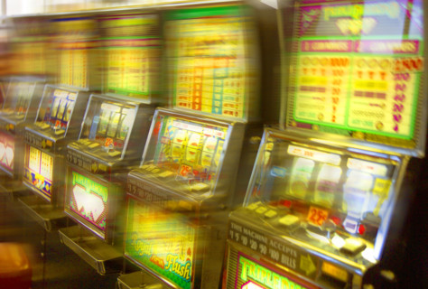 Casino slot machines.