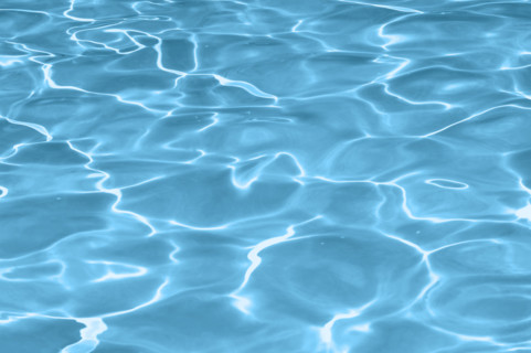 Clear blue water.