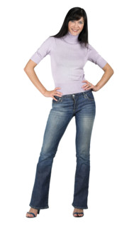 Woman standing with hands on her hips.