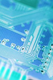 Closeup of a circuit board.