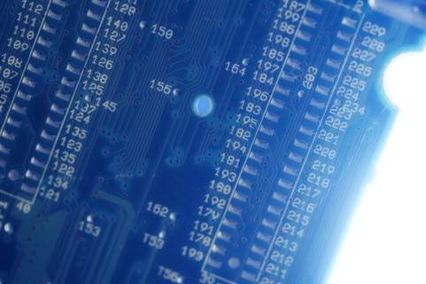 Closeup of a circuit board.