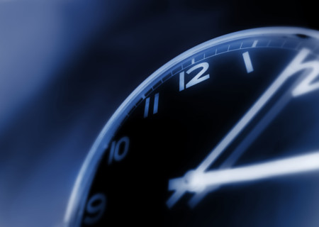 Clock face closeup.