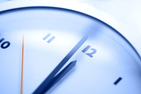 Clock face closeup.