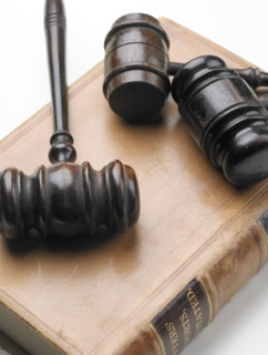 Closeup of gavels.