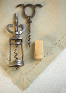 Still life of corkscrews.