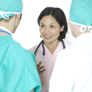 Medical team conferring.